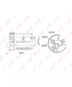 Фильтр топливный погружной MITSUBISHI Pajero III 3.5 99-06 / IV 3.0-3.8 06> / Colt(Z2) / Colt Plus(Z