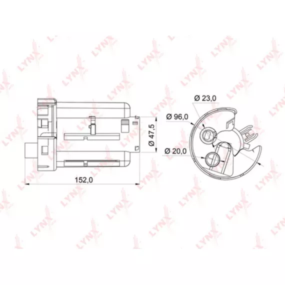 Фильтр топливный погружной MITSUBISHI Pajero III 3.5 99-06 / IV 3.0-3.8 06> / Colt(Z2) / Colt Plus(Z