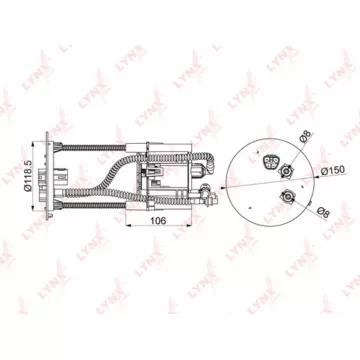 Фильтр топливный погружной TOYOTA Land Cruiser Prado(120) 4.0 02> / 4Runner 4.0 02>