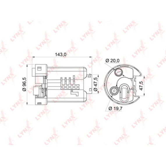 Фильтр топливный погружной TOYOTA Platz / Vitz / Yaris(P10) 1.0-1.5 99-04 / Fun Cargo(NCP2_) 1.3-1.5