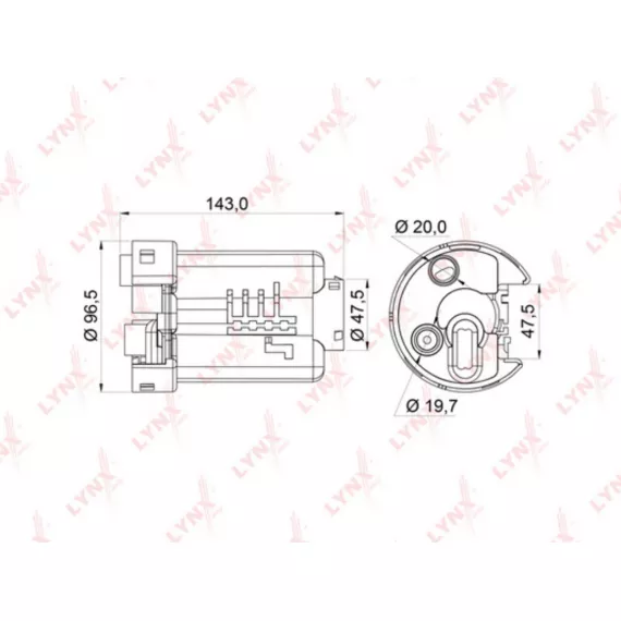 Фильтр топливный погружной TOYOTA Platz / Vitz / Yaris(P10) 1.0-1.5 99-04 / Fun Cargo(NCP2_) 1.3-1.5