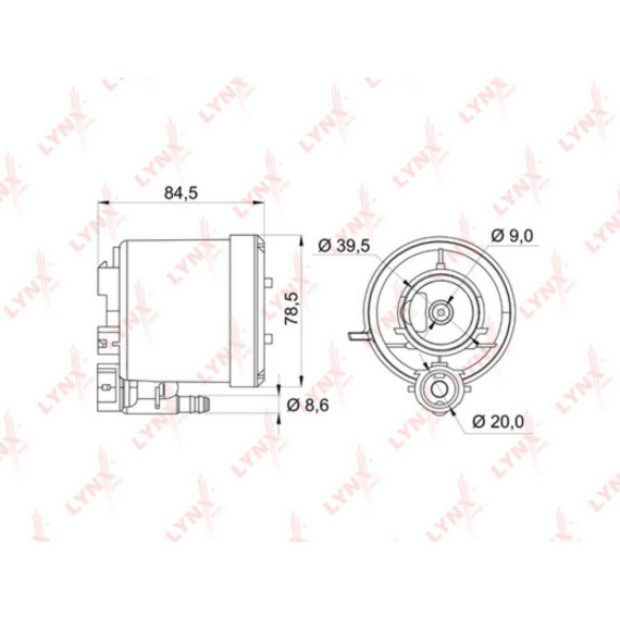 Фильтр топливный погружной TOYOTA Vitz / Belta / Yaris(P90) 1.0-1.5 05> / Hiace(TRH2_) 2.0-2.7 04>