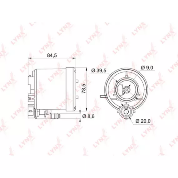 Фильтр топливный погружной TOYOTA Vitz / Belta / Yaris(P90) 1.0-1.5 05> / Hiace(TRH2_) 2.0-2.7 04>
