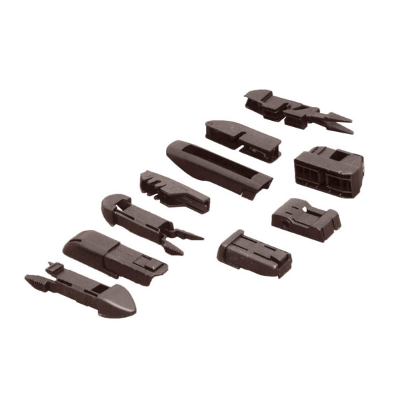 PILENGA Щетка стеклоочистителя универсальная бескаркасная 700mm 11 адаптеров Универсальные