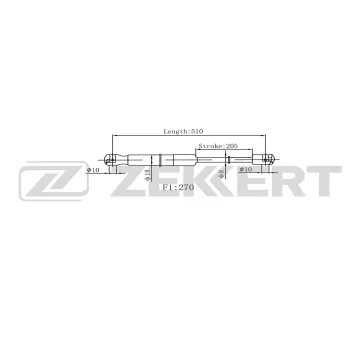 Пружина газовая багажника Suzuki Swift (FZ NZ) 10-