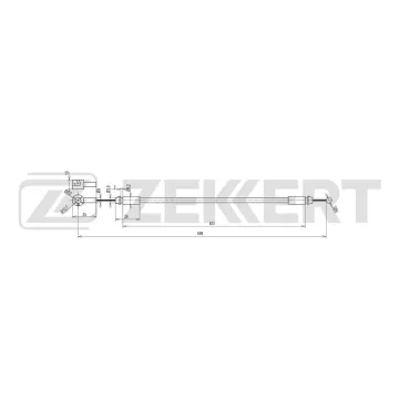 Трос капота Kia Rio II 05-
