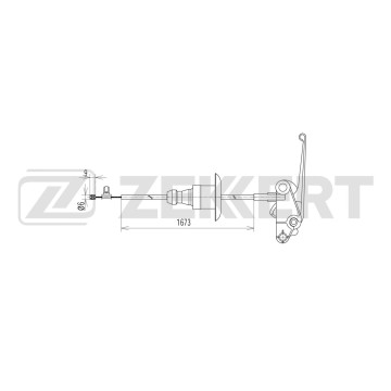 Трос капота Peugeot 307 01-