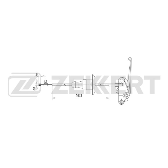 Трос капота Peugeot 307 01-