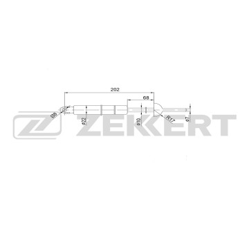Пружина газовая капота MB C-Class (W202 S202) 93-