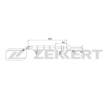 Пружина газовая капота MB C-Class (W202 S202) 93-