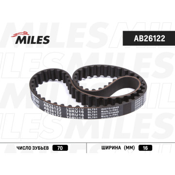 Ремень ГРМ (привода балансировочного вала) 070RU16 (Z=70 h=16 мм)