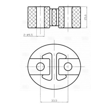Подвес (подушка) глушителя для а/м Kia/Nissan/Mazda (RM 0203)