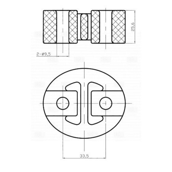 Подвес (подушка) глушителя для а/м Kia/Nissan/Mazda (RM 0203)
