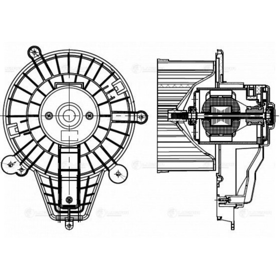 Э/вентилятор отоп. для а/м УАЗ 3163 Патриот (05.2012-08.2016) (тип Sanden) (LFh 03631)
