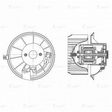 Э/вентилятор отоп. для а/м УАЗ 3163 Патриот (06.2007-04.2012) (тип Delphi) (LFh 0363)