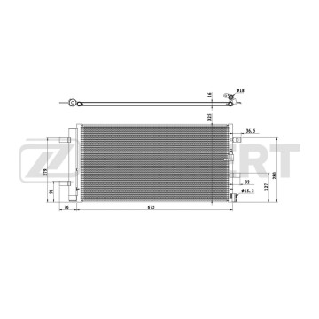 Радиатор кондиционера Audi A6 IV 11- A4 IV 08- A6 Allroad III 14- Q5 09- A5 07- Porsche Macan 1