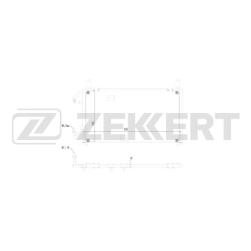 Радиатор кондиционера Daewoo Espero (KLEJ) 95- Cielo 95-