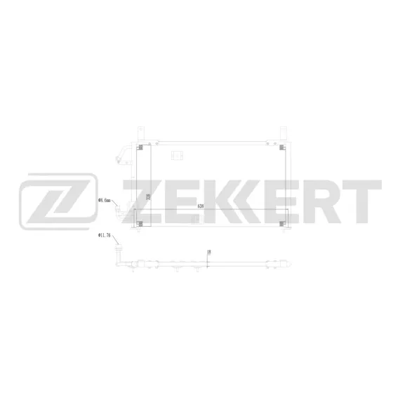 Радиатор кондиционера Daewoo Espero (KLEJ) 95- Cielo 95-