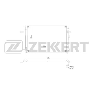 Радиатор кондиционера Hyundai Getz 02-