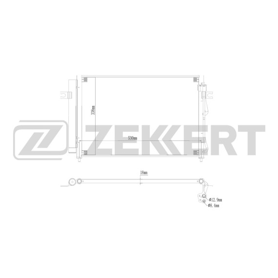 Радиатор кондиционера Hyundai Getz 02-
