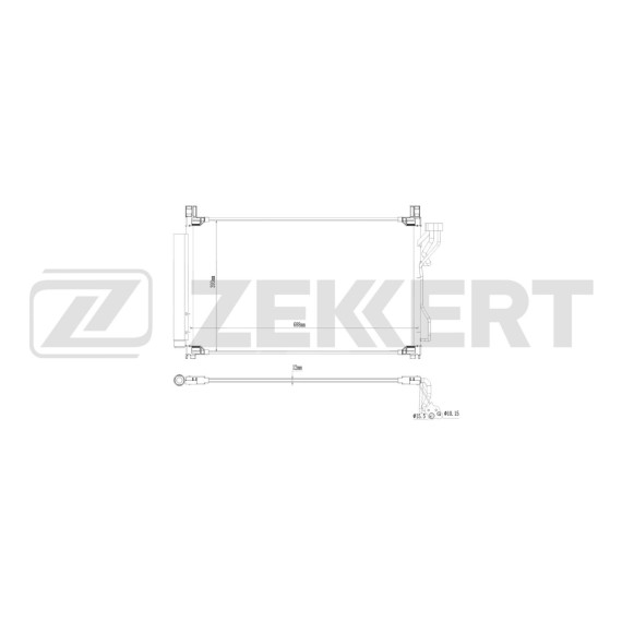 Радиатор кондиционера Hyundai Sonata VII 14-