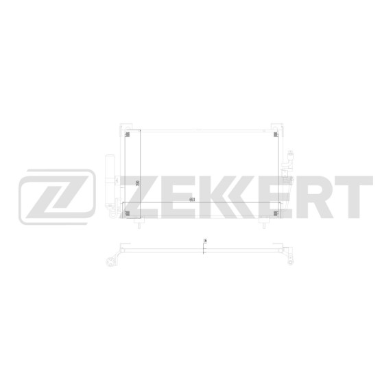 Радиатор кондиционера Mitsubishi Airtrek 02-