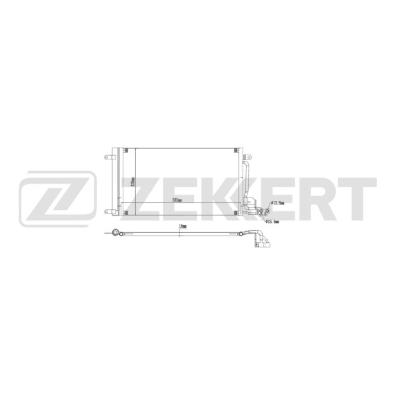 Радиатор кондиционера VW Polo V 09- Audi A1 10- Skoda Rapid (NH1 NH3 NK3 NK6) 12- Fabia (542 545