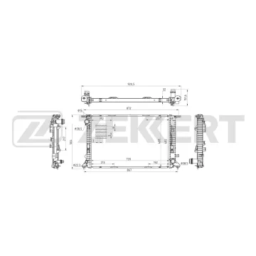 Радиатор охлаждения двигателя Audi A6 IV 10- A4 IV 07- Q5 12- A5 07- A7 10- A4 Allroad IV 09-