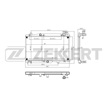 Радиатор охлаждения Chery IndiS (S18D) 10- Kimo (A1) 07- QQ6 (S21) 06- (замена для MK-1291)