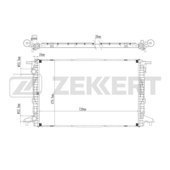 Радиатор охлаждения двигателя Audi A4 V 15- A5 II 16-