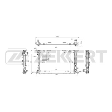 Радиатор охлаждения двигателя Audi A6 IV 10- A4 IV 07- Q5 12- A5 07- A7 10- A4 Allroad IV 09-