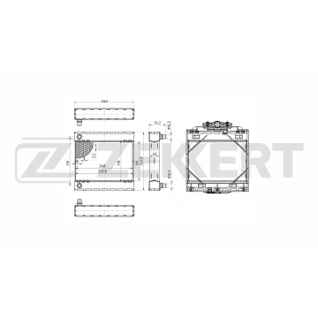 Радиатор охлаждения двигателя BMW 5 (F07 F10 F11) 09- 7 (F01-F04) 08- 6 (F06 F12 F13) 11-