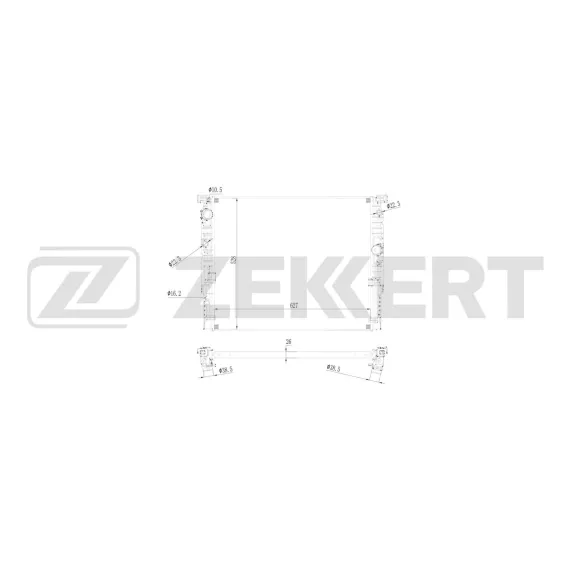 Радиатор охлаждения двигателя BMW 5 (G30 G31 F90) 16- 6 (G32) 17- 7 (G11 G12) 15-
