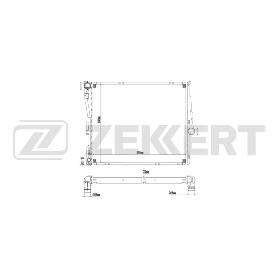 Радиатор охлаждения двигателя BMW X3 (E83) 03-