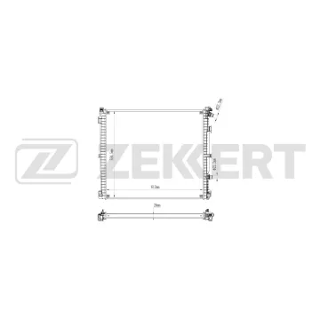 Радиатор охлаждения двигателя BMW X3 (F97 G01) 17- X4 (F98 G02) 18- iX3 (G08) 20-