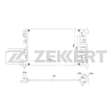 Радиатор охлаждения двигателя Chevrolet Aveo (T300) 11-