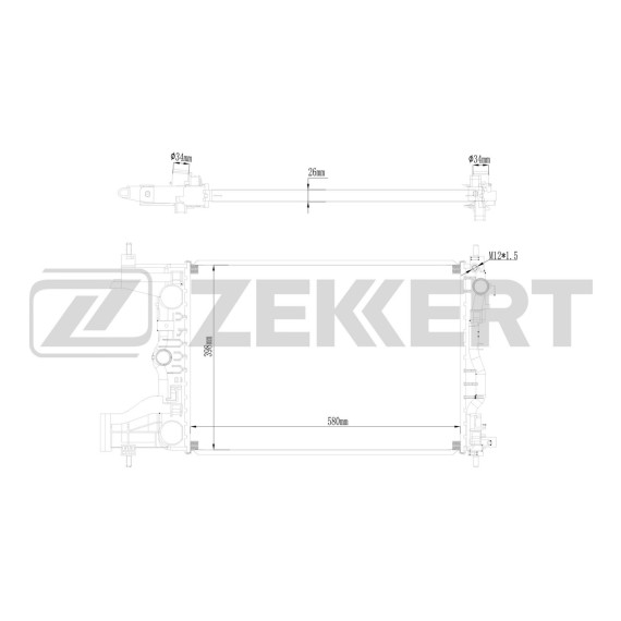 Радиатор охлаждения двигателя Chevrolet Cruze (J300) 09-