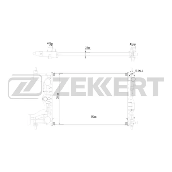 Радиатор охлаждения двигателя Chevrolet Cruze (J300) 09-