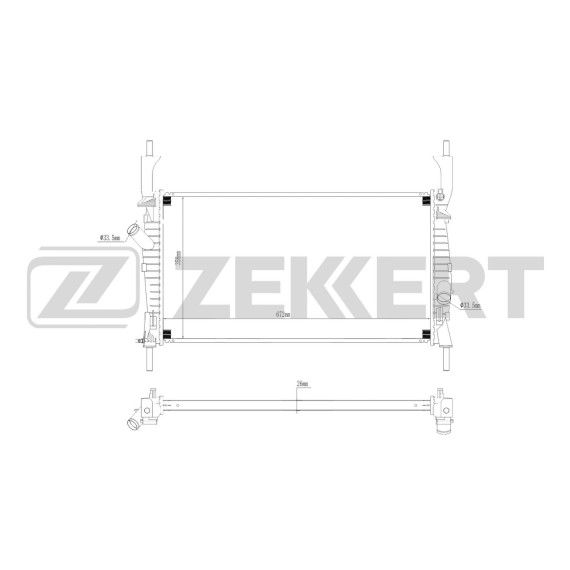 Радиатор охлаждения двигателя Ford Tourneo II 06- Transit VII 06-