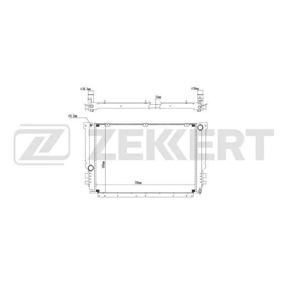 Радиатор охлаждения двигателя Gaz Gazelle Next (A21_ A22_ A31_ A32_ A6_) 13-