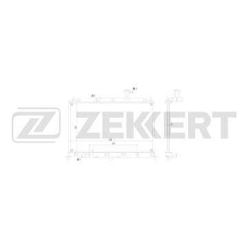 Радиатор охлаждения двигателя Hyundai Accent II III 05-