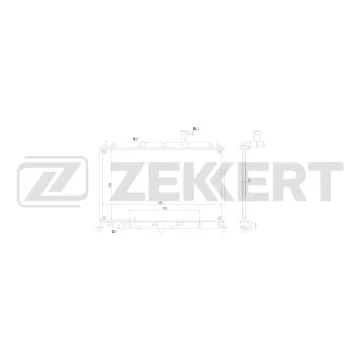 Радиатор охлаждения двигателя Hyundai Accent II III 05-