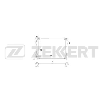 Радиатор охлаждения двигателя Hyundai Grandeur IV 10- NF V 05- Kia Magentis II 05-