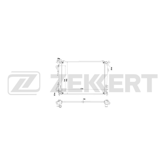 Радиатор охлаждения двигателя Hyundai Grandeur IV 10- NF V 05- Kia Magentis II 05-