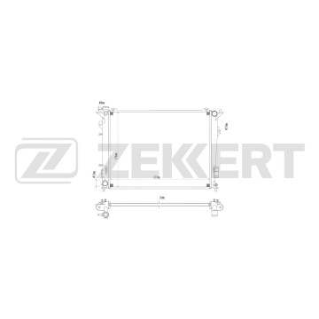 Радиатор охлаждения двигателя Hyundai Sonata VI 10-