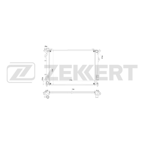 Радиатор охлаждения двигателя Hyundai Sonata VI 10-