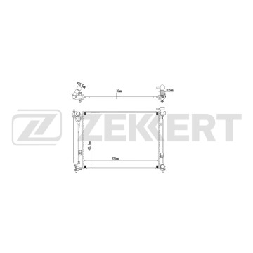 Радиатор охлаждения двигателя Hyundai Sonata VII 14-