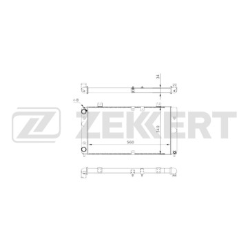 Радиатор охлаждения двигателя Lada Kalina (1117-1119) 04-