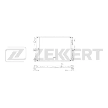 Радиатор охлаждения двигателя MB C-Class (A205 C205 S205 W205) 13- GLC-Class (C253 X253) 15- E