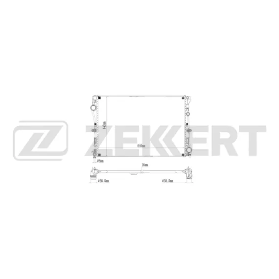 Радиатор охлаждения двигателя MB C-Class (A205 C205 W205 S205) 13- E-Class (A238 C238 W213) 16